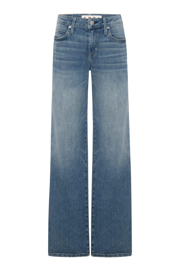 AMO Denim Sabine Wide Leg Jeans in Amour Hot on Sale