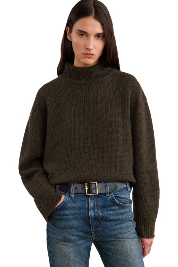 Nili Lotan Omaira Sweater in Dark Pine Online Hot Sale