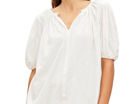 Velvet Lee Cotton Tee in Coconut Cheap