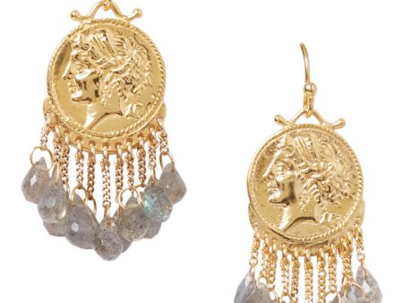 Chan Luu Medusa Earrings in Labradorite Online now