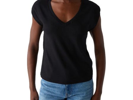 Michael Stars Tati Power Shoulder Top Fashion