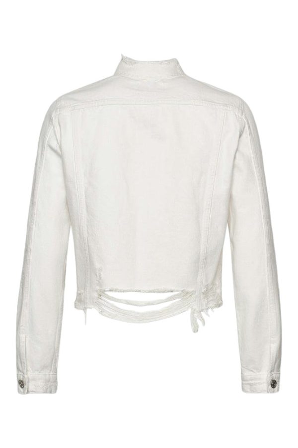 Frame Denim Le Vintage Jacket in White Rips Online Hot Sale