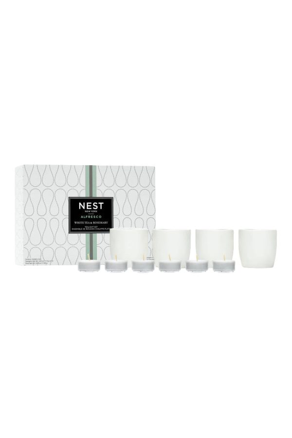 Nest Alfresco Tealight Set in White Tea & Rosemary Online Sale