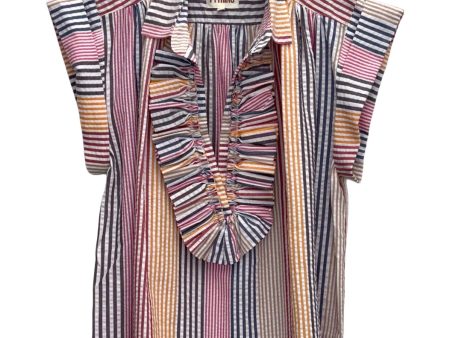 A Shirt Thing Logan Seersucker Stripe Shirt in Pink Melon Fashion