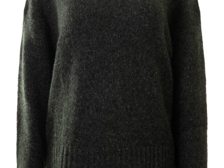 White & Warren Donegal Cashmere Easy Crewneck in Speckled Charcoal Supply