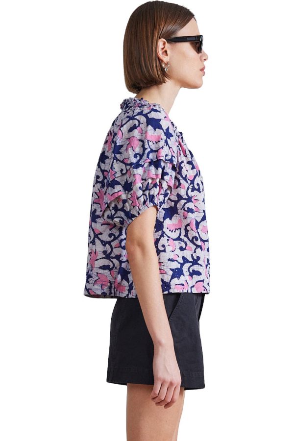 Apiece Apart Caminitas Top in La Vid Batik Rosa Fashion