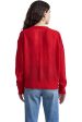 Apiece Apart Softest Tissue Weight Sweater in Red Hot on Sale