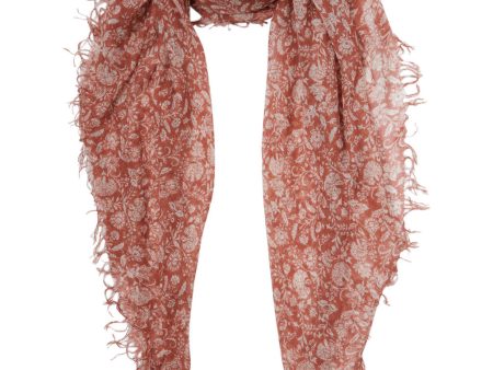 Chan Luu Floral Cashmere and Silk Scarf in Sequoia Online Hot Sale