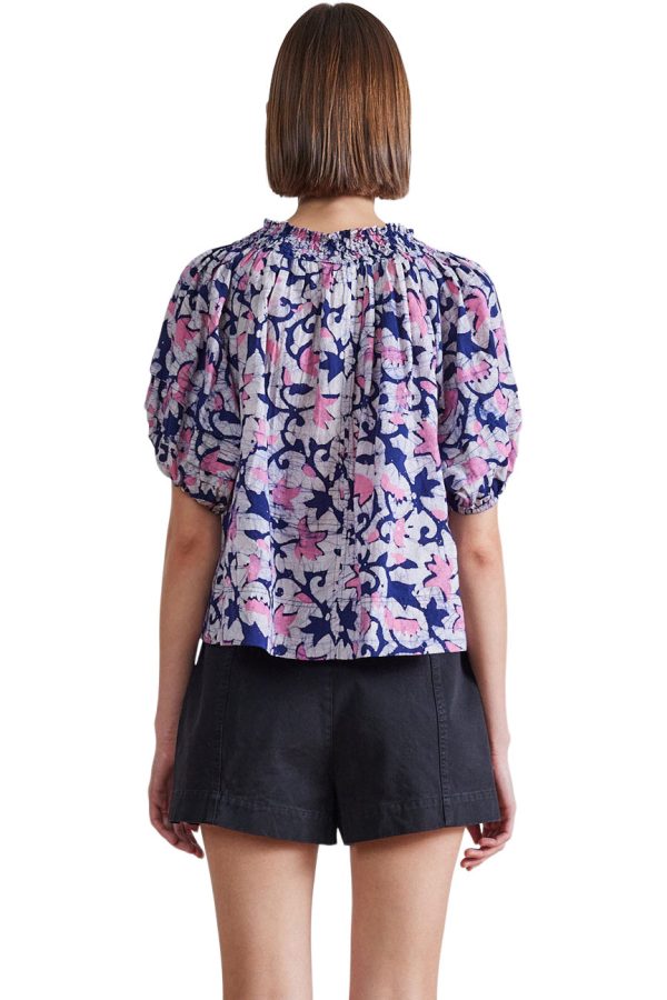 Apiece Apart Caminitas Top in La Vid Batik Rosa Fashion