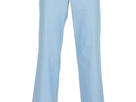 ATM Superfine Twill Stripe Boyfriend Pants in Summer Sky - White Online