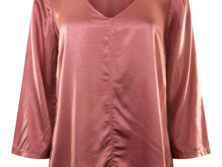 Michael Stars Cobie V-Neck Satin Top For Discount