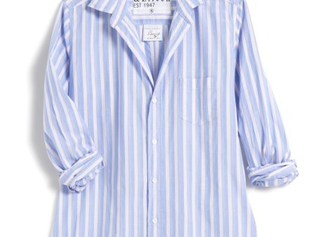 Frank & Eileen Barry Tailored Button Up Shirt in Blue, Pink Multi Stripe on Sale