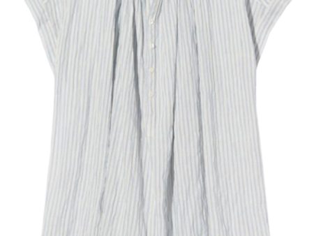 Nili Lotan Normandy Blouse in Ivory Blue Stripes Cheap