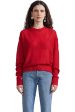 Apiece Apart Softest Tissue Weight Sweater in Red Hot on Sale