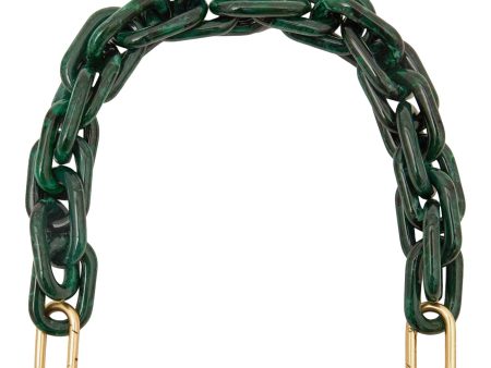 Clare V. Shortie Strap in Malachite Resin Sale