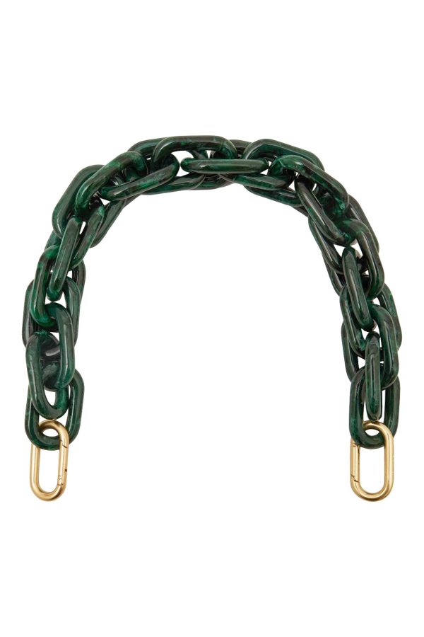 Clare V. Shortie Strap in Malachite Resin Sale