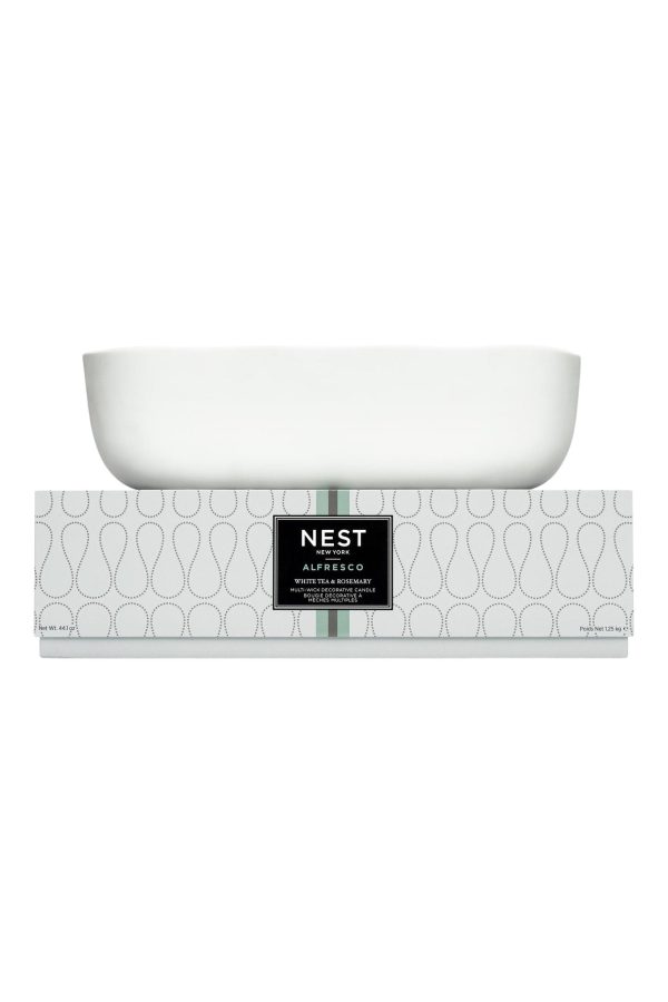 Nest Alfresco Multi-Wick Decorative Candle in White Tea & Rosemary Discount