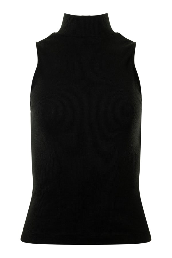 Michael Stars Lino Mock Neck in Black Hot on Sale