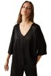 Michael Stars Cobie V-Neck Satin Top For Discount